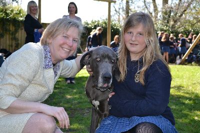 St Marys Headmistress with a talented dog!